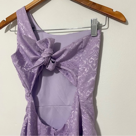 Lucy in The Sky • floral jacquard one shoulder asymmetrical mini dress sz XS - Picture 9 of 11